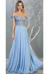 Load image into Gallery viewer, Sexy Off Shoulder Formal Dress - LA1714 - PERRY BLUE - LA Merchandise