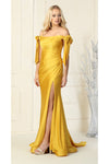 Load image into Gallery viewer, La Merchandise LA1858 Sexy Off The Shoulder Stretchy Bridesmaids Gown - MUSTARD - LA Merchandise