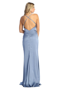 Sexy Satin Dress with Exposed Back - LA1899 - - LA Merchandise