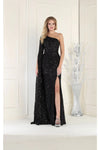 Load image into Gallery viewer, Shiny One Shoulder Dress - LA1941 - Black - LA Merchandise