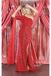 Load image into Gallery viewer, Shiny One Shoulder Dress - LA1941 - Red - LA Merchandise