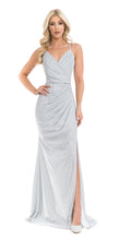 Load image into Gallery viewer, Shiny Prom Formal Gown- LN5222 - SILVER - LA Merchandise