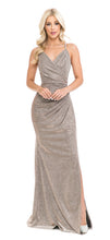 Load image into Gallery viewer, Shiny Prom Formal Gown- LN5222 - TAUPE - LA Merchandise