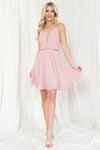 Load image into Gallery viewer, La Merchandise LAASU027S Chiffon Wholesale Short Bridesmaid Dress - Rose - LA Merchandise