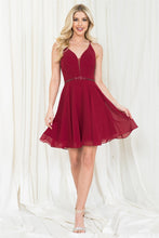 Load image into Gallery viewer, La Merchandise LAASU027S Chiffon Wholesale Short Bridesmaid Dress - Burgundy - LA Merchandise