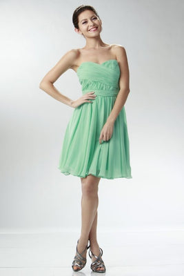 Short Bridesmaids Dress -LAY6744 - MINT - LA Merchandise
