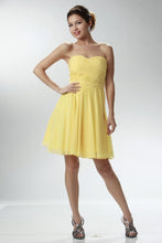 Load image into Gallery viewer, Short Bridesmaids Dress -LAY6744 - YELLOW - LA Merchandise