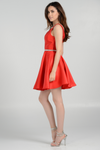 Load image into Gallery viewer, Short Plunging V-Neckline Mikado Bridesmaid Dress LAY7894 - - LA Merchandise