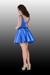 Load image into Gallery viewer, Short Plunging V-Neckline Mikado Bridesmaid Dress LAY7894 - - LA Merchandise