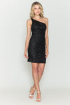 Load image into Gallery viewer, Short Sequined Dress - LAY8812 - BLACK - LAY