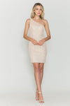 Load image into Gallery viewer, Short Sequined Dress - LAY8812 - CHAMPAGNE - LAY