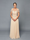 Load image into Gallery viewer, Short Sleeve Mother Of The Bride - LADK308 - CHAMPAGNE - LADK
