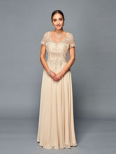 Load image into Gallery viewer, Short Sleeve Mother Of The Bride - LADK308 - CHAMPAGNE - LA Merchandise