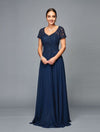 Load image into Gallery viewer, Short Sleeve Mother Of The Bride - LADK308 - NAVY BLUE - LADK