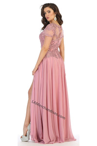 Short sleeve Mother of Bride dress- LA1638 - - LA Merchandise