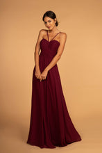 Load image into Gallery viewer, Simple Bridesmaids Long Dresses - LAS2607 - WINE - LA Merchandise