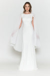 Load image into Gallery viewer, Simple Cap Sleeve Bridal Gown - LAY8566B - - LA Merchandise