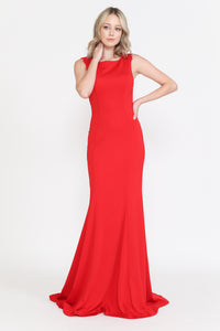 Simple Cap Sleeve Engagement Gown - LAY8566 - - LA Merchandise