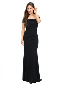 Simple Mermaid Bridesmaids Dress - LN5194 - Ivory - LA Merchandise