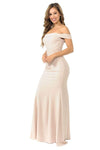 Load image into Gallery viewer, Simple Mermaid Bridesmaids Dress - LN5194 - NUDE - LA Merchandise