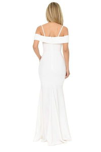 Simple Ruffle Wedding Gown - LN5206B - - LA Merchandise