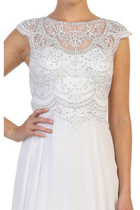 Simple Wedding Evening gown - LA1563B - - LA Merchandise