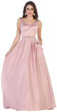 Load image into Gallery viewer, Sleeveless A-line Formal Dress-LA1595 - MAUVE - Dresses LA Merchandise