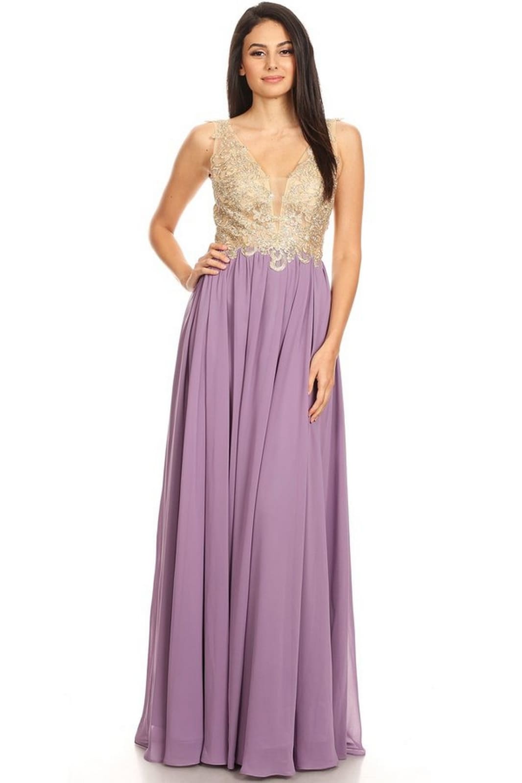 Sleeveless Long Dress SF3076 - - Dress LA Merchandise