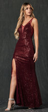 Load image into Gallery viewer, Sleeveless Prom Dress - LAT264 - BURGUNDY - LA Merchandise