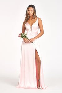 Sleeveless Special Occasion Gown - LAS1992 - BLUSH - LA Merchandise