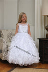 Load image into Gallery viewer, Sleeveless flower girl dress with bolero jacket- LAD5237 - White - LA Merchandise