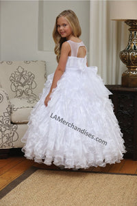 Sleeveless flower girl dress with bolero jacket- LAD5237 - - LA Merchandise