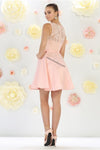 Load image into Gallery viewer, Sleeveless lace &amp; satin short dress - LA1422 - - LA Merchandise