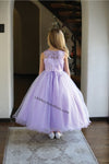 Load image into Gallery viewer, Sleeveless sequins &amp; embroiderer mesh dress- DR5241 - Lilac - LA Merchandise