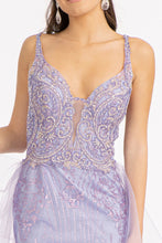 Load image into Gallery viewer, Spaghetti Strap Embellished Mermaid Dress - LAS3069 - Lilac - Dresses LA Merchandise