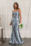 Load image into Gallery viewer, Spaghetti Strap Satin Mermaid Dress - LAS3044 - - Dresses LA Merchandise