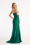 Load image into Gallery viewer, Spaghetti Strap Satin Mermaid Dress - LAS3044 - Emerald Green - Dresses LA Merchandise