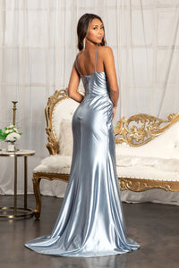 Spaghetti Strap Satin Mermaid Dress - LAS3044 - - Dresses LA Merchandise
