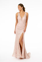 Load image into Gallery viewer, La Merchandise LAS2898 Glitter Wholesale Sleeveless Formal Dress - ROSEGOLD - LA Merchandise