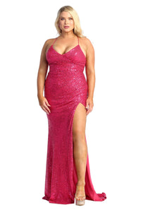 Special Occasion Formal Gown - LA1900 - FUCHSIA - LA Merchandise