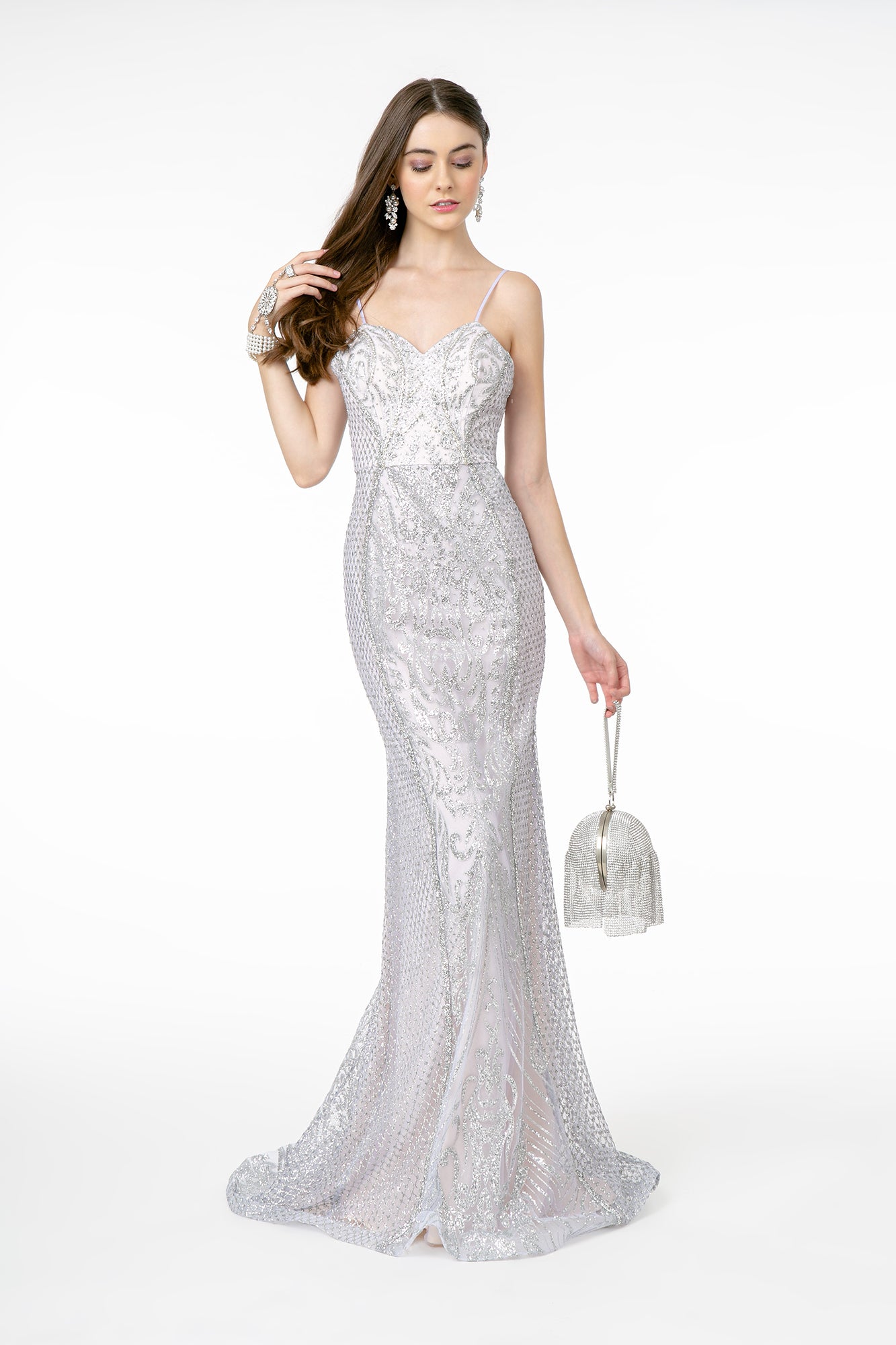 Special Occasion Formal Gown - LAS2936 - SILVER - LA Merchandise