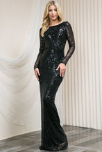 Load image into Gallery viewer, Special Occasion Formal Unique Dress - LAA7015 - BLACK BLACK - Dress LA Merchandise