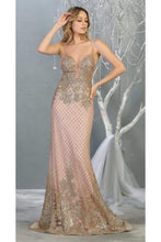 Load image into Gallery viewer, Special Occasion Glitter Gown-LA7845 - ROSE GOLD - Dress LA Merchandise