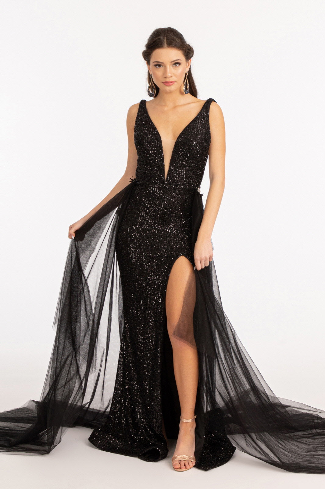 Special Occasion Gown - LAS3057 - BLACK - LA Merchandise