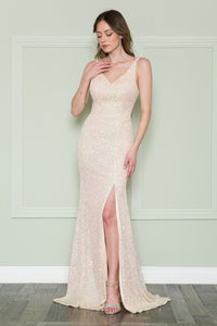 Special Occasion Gown - LAY8900 - CHAMPAGNE - LA Merchandise
