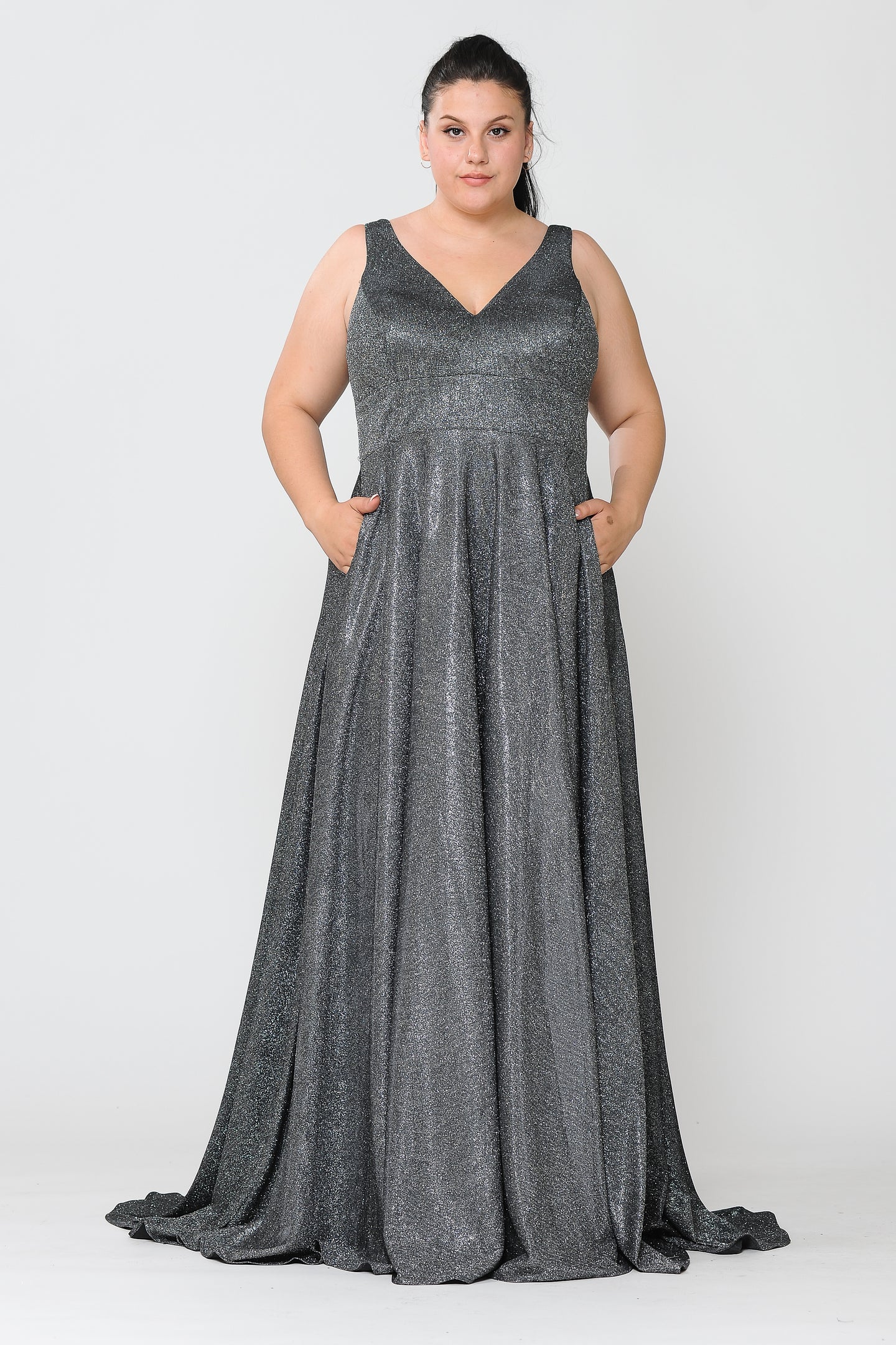Special Occasion Plus Size Dress - LAYW1036 - BLACK - LA Merchandise
