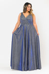 Load image into Gallery viewer, Special Occasion Plus Size Dress - LAYW1036 - ROYAL BLUE - LA Merchandise