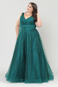 Special Occasion Plus Size Formal Gown - LAYW1024 - EMERALD - LA Merchandise