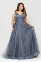 Load image into Gallery viewer, Special Occasion Plus Size Formal Gown - LAYW1024 - GUN METAL GREY - LA Merchandise