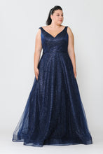 Load image into Gallery viewer, Special Occasion Plus Size Formal Gown - LAYW1024 - NAVY BLUE - LA Merchandise